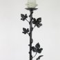 Lamp Desk Vintage Wrought Iron Metal Embossed Decoration Leaves CH37