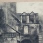 Large Drawing Antique Charcoal View Country Pierre Duteurtre Said Dut BM53.1