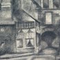 Large Drawing Antique Charcoal View Country Pierre Duteurtre Said Dut BM53.1