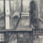 Large Drawing Antique Charcoal View Country Pierre Duteurtre Said Dut BM53.1