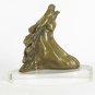 Two Old Figurine Bronze Head Horse Equestrian Horse Riding Paperweight VN7