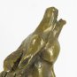 Two Old Figurine Bronze Head Horse Equestrian Horse Riding Paperweight VN7