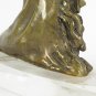 Two Old Figurine Bronze Head Horse Equestrian Horse Riding Paperweight VN7