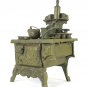 Home House Miniature Model Stove Kitchen Budget Crescent Cast Vintage X4
