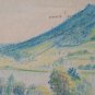 Old Drawing landscape View Tegensee Germany Pencil On paper Art BM53.6C