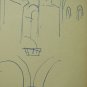 Old Drawing Sketch Inside Church Saint-Pierre-de-Clages Swiss BM53.6C