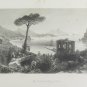 Engraving Antique Tea Fort And Bay Of Baiae from An Drawing Of Leitch View VS11