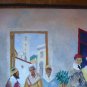 Painting oil Vintage Scene Eastern World Arab Painter Spain Morocco MD9