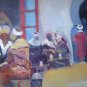 Painting oil Vintage Scene Eastern World Arab Painter Spain Morocco MD9