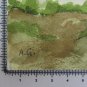 Small Painting Period landscape With Cypress Trees Old Watercolour BM53.6D