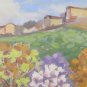 Old Painting oil landscape Spring Painting Painter Gaetano Pancaldi P14