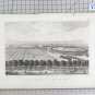 Engraving Antique Mole Adriana Now Castel S.Angelo Gandini Francesco