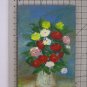 3 7/8x5 7/8in Old Painting Vintage Floral Blossom Painting oil On Board X13