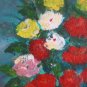 3 7/8x5 7/8in Old Painting Vintage Floral Blossom Painting oil On Board X13