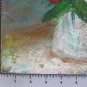 3 7/8x5 7/8in Old Painting Vintage Floral Blossom Painting oil On Board X13
