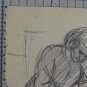 Sketch by Artist Gaetano Pancaldi Portrait Woman IN Kitchen Cookie P28.10