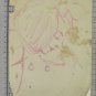 Sketch by Artist Gaetano Pancaldi Portrait Little Girl Daughter On paper P28.10