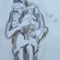 Drawing Period Portrait Mother With Son Pencil And Watercolour On paper P28.7