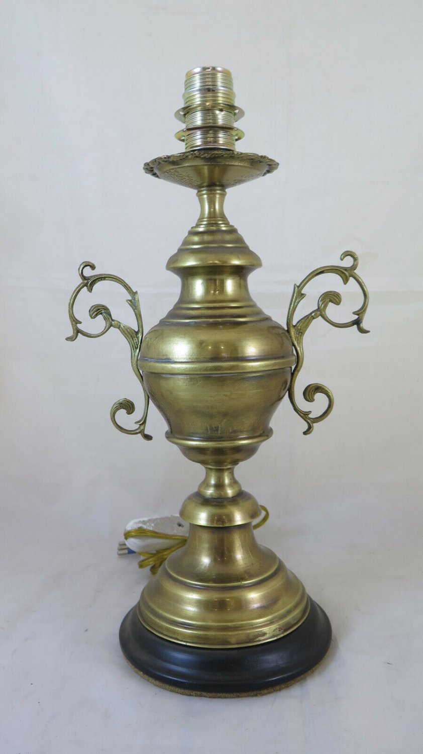 Old Lamp Desk Brass Made by Hand Style Baroque Lampshade CH35