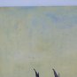 Old Painting oil On Board Marine landscape Sea France Vintage Painting X7