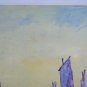 Old Painting oil On Board Marine landscape Sea France Vintage Painting X7