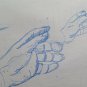 Old Drawing Pen On paper Sketch Subjects Various Vintage Years 60 70 P28.8