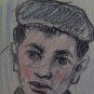 Portrait Of Young Sketch Of Painter G.Pancaldi of Modena Drawing P28.10