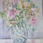 Painting Modern Years 1980's A Theme Floral Bouquet Flowers IN A Jar P23