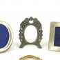 9 Small Frames Vintage Wooden & Metal Round And Oval Frame For Photo VN7