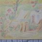 Old Drawing Pencil On paper Swiss Glimpse Countryside Sketching BM53.6C