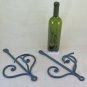 Two Old Coat Hangers Wall Wrought Iron Forged by Hand Hanger CH16