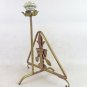 Old Lamp Desk Golden Wrought Iron Forged Hand Triangle CH35