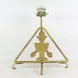 Old Lamp Desk Golden Wrought Iron Forged Hand Triangle CH35