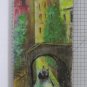 5 7/8x15 11/16in Small Painting oil Board Venice Ch View Gondola Vintage X13