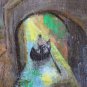 5 7/8x15 11/16in Small Painting oil Board Venice Ch View Gondola Vintage X13