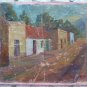 Old Painting oil Calla St Javier Cordoba Signed Barros 72 Vintage MD10