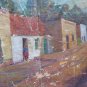 Old Painting oil Calla St Javier Cordoba Signed Barros 72 Vintage MD10