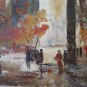 Old Painting Front Back Vintage landscape Sea Marina And View City p2