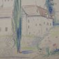 Castle Of Blonay Vaud Swiss View Drawing Antique Signed Bischoff BM53.6C
