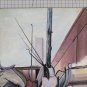 Small Painting Vintage oil Board Signed Reynaud Shapes Indefinite Painting Bsn