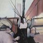 Small Painting Vintage oil Board Signed Reynaud Shapes Indefinite Painting Bsn