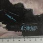 Small Painting Vintage oil Board Signed Reynaud Shapes Indefinite Painting Bsn