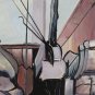 Small Painting Vintage oil Board Signed Reynaud Shapes Indefinite Painting Bsn