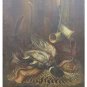 Painting Antique Nature Still Top Game oil On Linen Zg