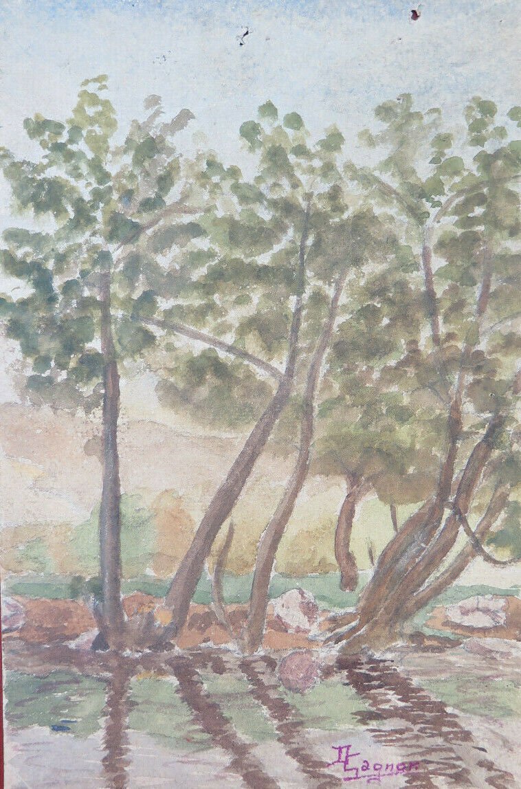 Old Painting Small Size landscape Painter Piedmont Gagnor BM53.5F