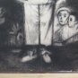 Large Drawing Antique Inspired Watteau Pierrot Duteurtre Dut BM53.0.0353oz