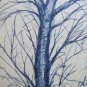 Antique Sketch Pen On paper Years' 40 Drawing Sketching Trunk Tree P28.6