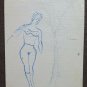 Antique Sketch Pen On paper Years' 40 Drawing Sketching Trunk Tree P28.6