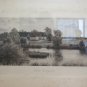 Engraving Antique landscape Denmark Dansk Bondegaard Carl Stenders Kunstforla