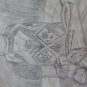Old Sketch Pencil On paper Signed Drawing Inside With Items Spain MD10